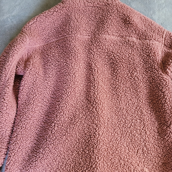 32 DEGREES HEAT PINK SHERPA JACKET SHIRT BUTTON UP WITH CHEST POCKETS EUC XS/S - Picture 2 of 7